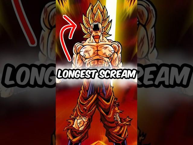 LONGEST GOKU SCREAM! #shorts #goku #dragonball #shortsviral viral #voiceacting #anime #facts