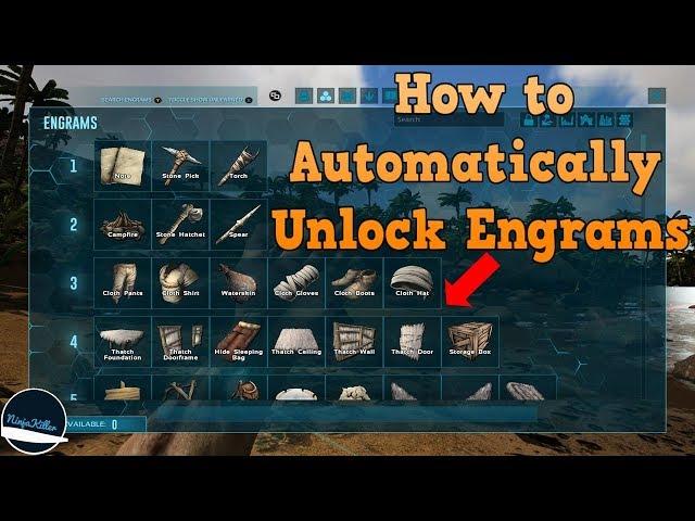 How to make Engrams Automatically unlock Engrams on your Ark Nitrado Server, Ninjakiller