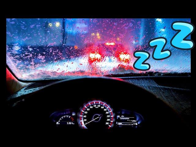 Driving in Rain For Sleeping + Black Screen