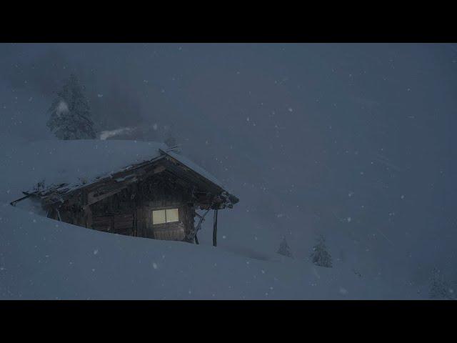 Epic Blizzard in Bavarian Alps┇Howling Wind & Blowing Snow┇Sounds for Sleep, Study & Relaxation