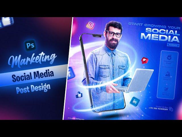 Creative Social Media Marketing Post Design in Photoshop