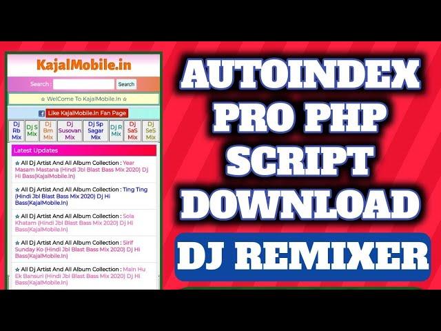 AutoIndex PHP Script Free Download || Dj Song Php Script || Mp3 Song Downloading Website script