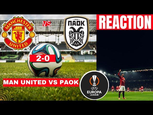 Manchester United vs PAOK 2-0 Live Stream Europa League Football UEL Match Score Highlights Utd FC