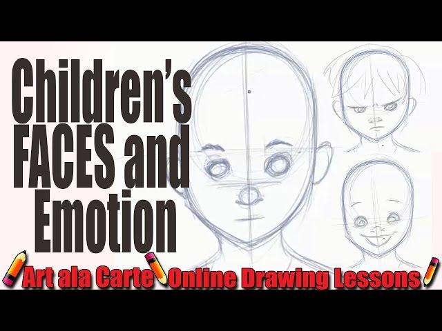 How to draw Children's faces and expressions