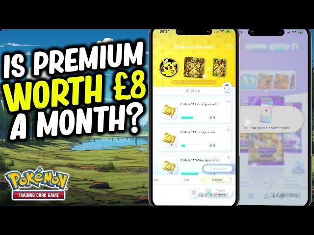 Is the PREMIUM PASS worth £8 a month? Monthly card moved to missions - Pokemon TCG Pocket