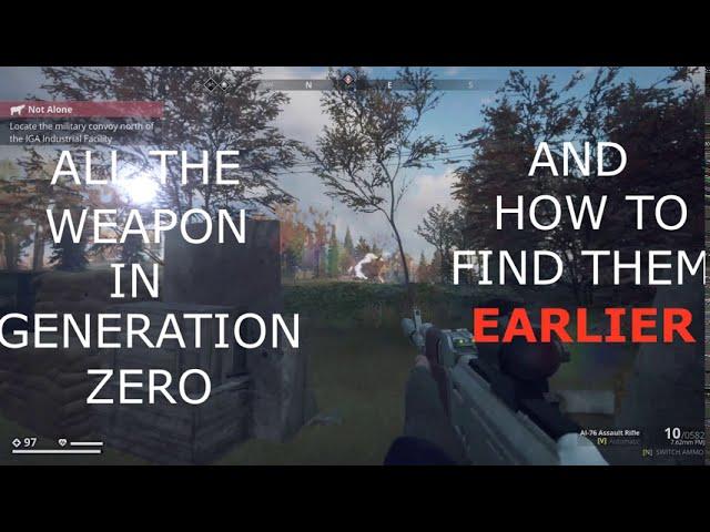 [Generation Zero] All 1 Crowns - Weapon Locations That You Can Find in Early Game!!!