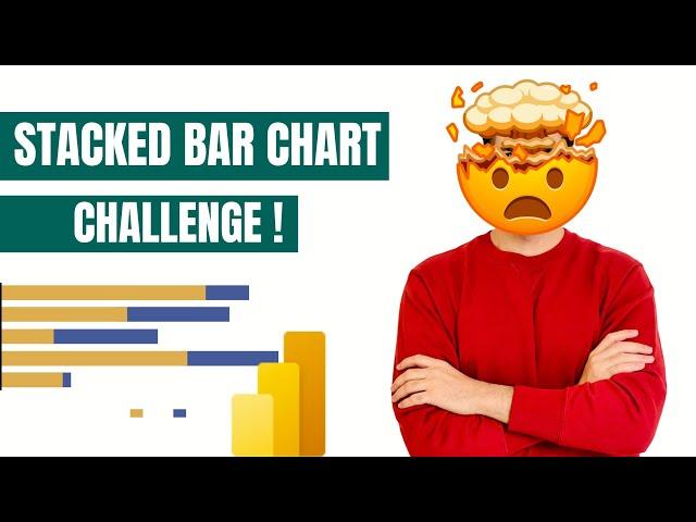 How to create Stacked Bar Chart with absolute and Percentage values in Power BI? #powerbi #data