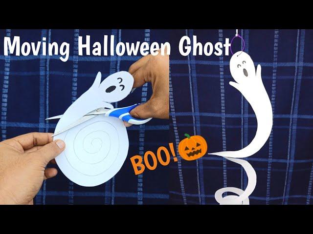 Moving Halloween Ghost With Paper | Halloween Craft DIY | Halloween Decoration DIY | Halloween DIY's