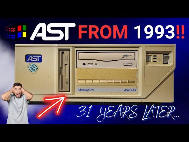 AST Advantage! Pro 486SX/25 Desktop PC from 1993!!