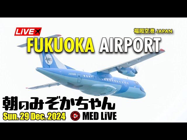 🟢1️⃣LiVE Fukuoka (Japan) Airport Plane Spotting️福岡空港ライブカメラ Sun. 29 Dec. 2024 (FUK/RJFF)