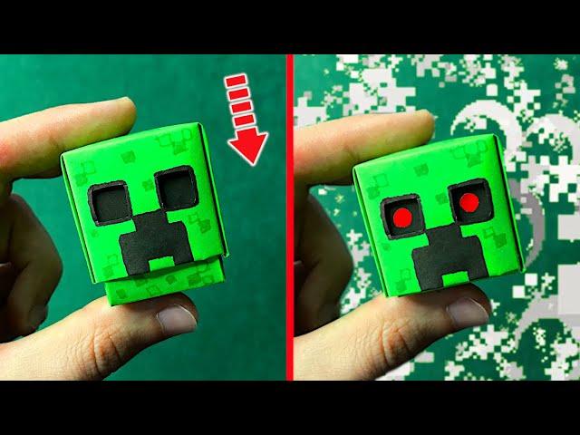 MINECRAFT CREEPER Pop It Button Fidget Toy | Fun and Easy Origami Paper Toy