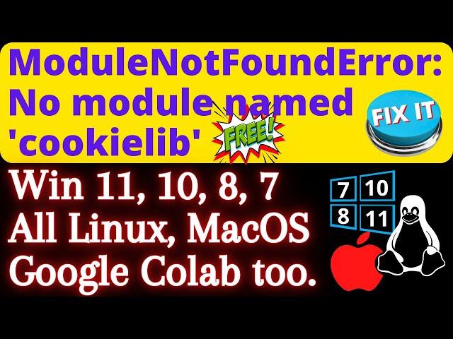 ModuleNotFoundError No module named cookielib in Google Colab | Python won't import cookielib module