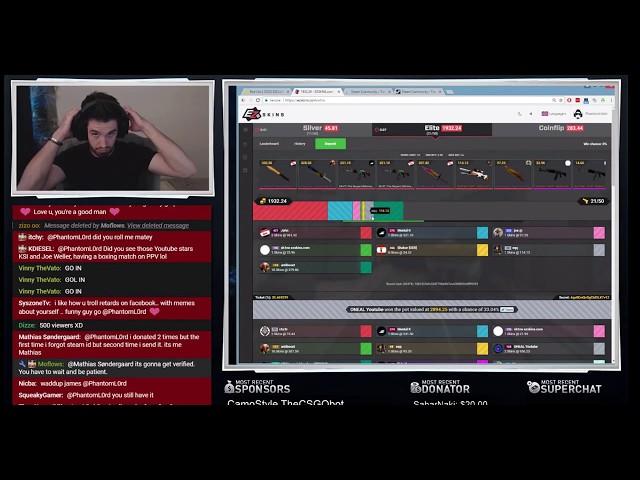 WINNING Against Phantoml0rd with 0.81% On EZSKINS [$3K POT]