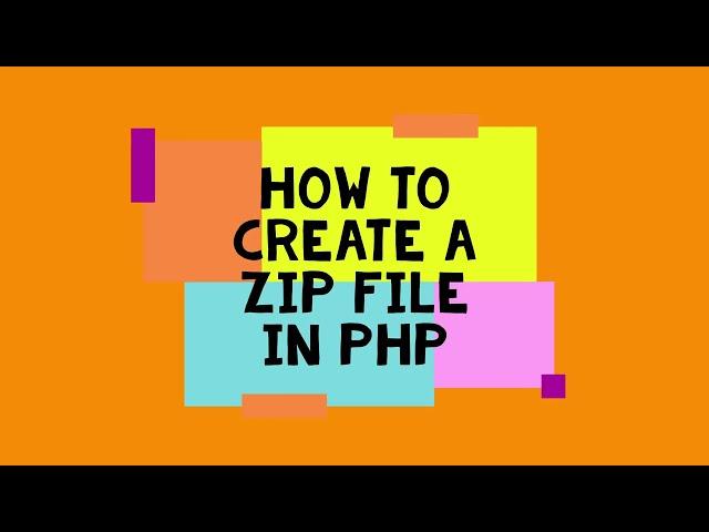 How to create a zip file in php