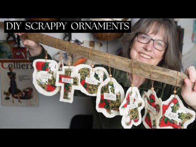 How to Make Adorable Scrappy Christmas Ornaments with Fabric Scraps and Felt