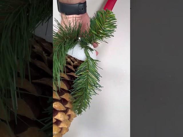 Turn a giant pinecone into the perfect hanging ornament!  #shorts #diy #christmas #home