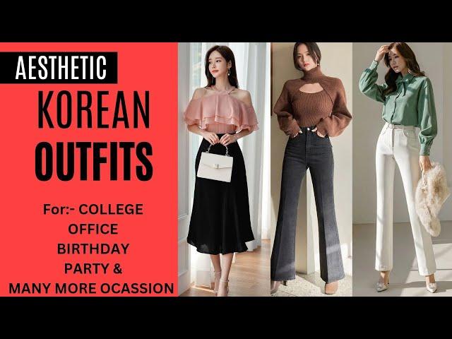 Aesthetic Korean Outfit Ideas  Outfit for girls Birthday | College | Office | Party | Picnic