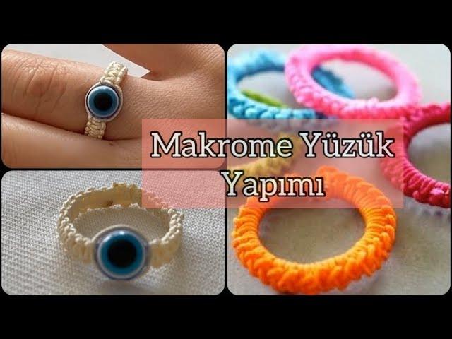 MAKROME YÜZÜK YAPIMI | Makrome Nazar Boncuklu Yüzük Yapımı