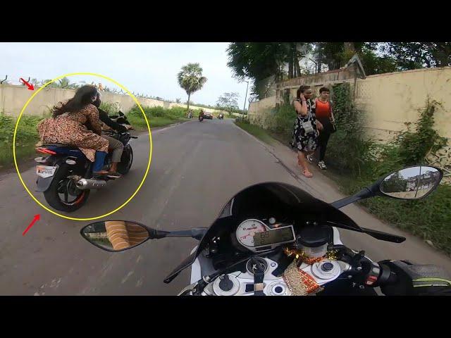 Cute Girl with Biker Wants to Race with My Superbike BMW S1000RR|Public Reactions|Z900 RIDER