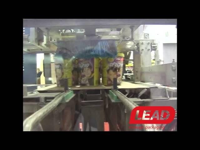 АВТОМАТИЧЕСКАЯ ГРУППИРОВКА И УКЛАДКА БАНОК СТАКАНОВ НА ПОДЛОЖКУ   CH 01 OVERWRAP TRAY ERECTOR ELIT