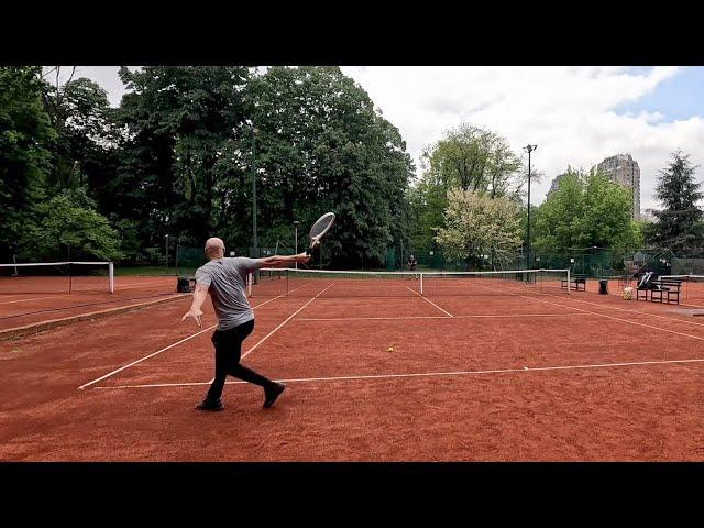 Tennis movement and weight transfer in 4K (GoPro Hero 12) with Wilson SHIFT 99 300g