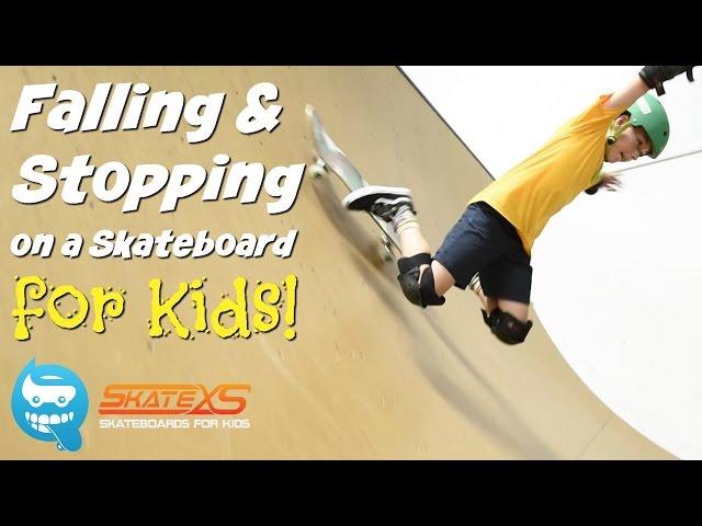 How to Fall and Stop on a Skateboard for Kids