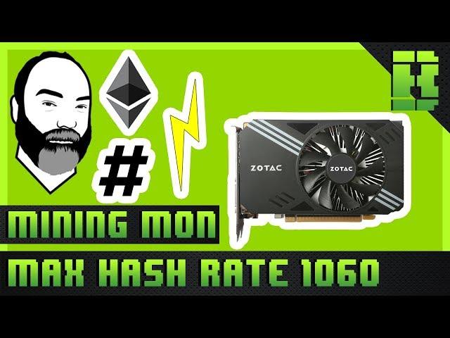 GTX 1060 Ethereum Mining Overclock Settings Hashrate & Power Consumption | Zotac Mini 6gb