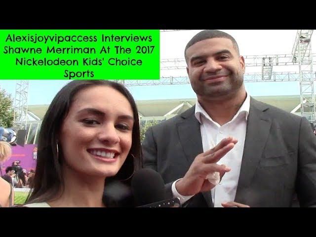 Shawne Merriman "Lights Out" Interview With Alexisjoyvipaccess - 2017 Nickelodeon Kids Choice Sports