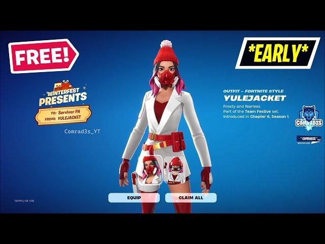 How to get FREE Yulejacket Skin Now (EARLY) in Fortnite