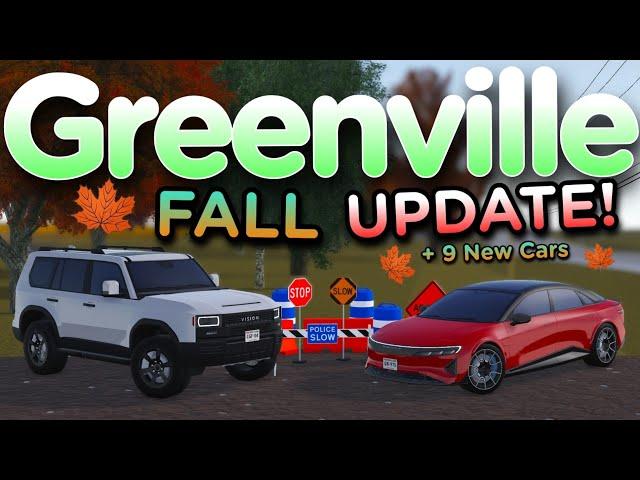 New FALL UPDATE in Greenville Roblox! (+9 New Cars & More)