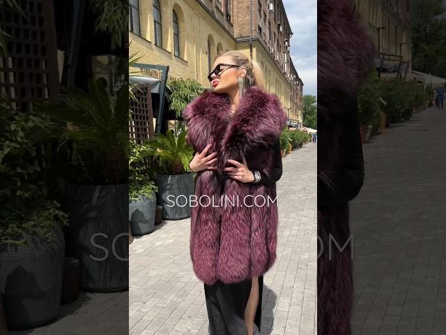 In stock 1300$, fur vest Silver Fox TM SOBOLINI #fashion #furs #furcoat #backstage #newcollection