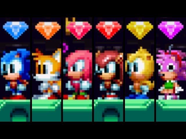 Sonic Mania Plus - All Baby Characters & Super Forms