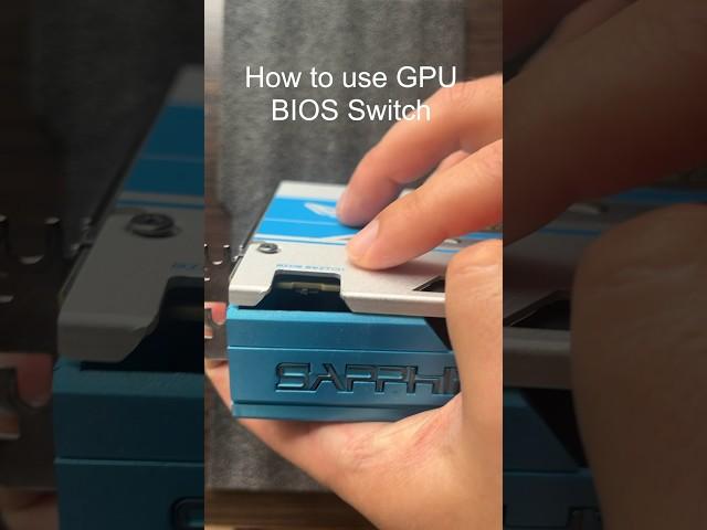 How to use GPU BIOS Switch #gpu #gpuoverclocking