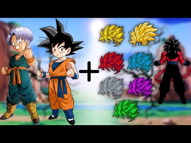 Kid Trunks and Goten - All Super Saiyan Forms ( Transform ) 2024 Cre4U