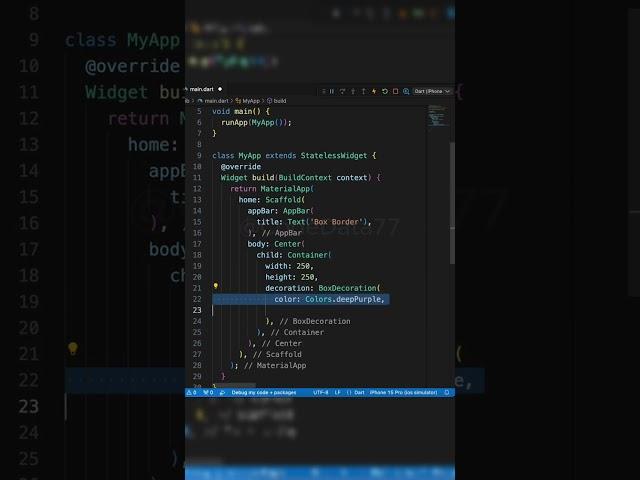 Container I Box Border #coding #flutter