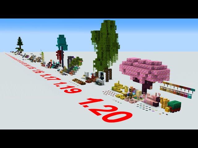 every major minecraft update in 120 sec