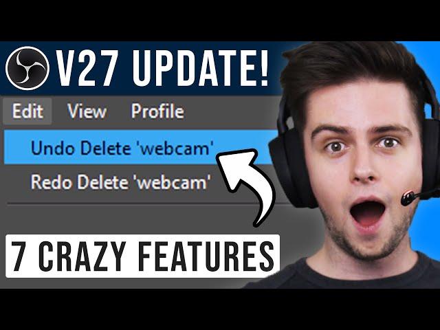 The NEW OBS V27 Features are AMAZING!!! (Noise Removal, Transitions, Undo/Redo,..)