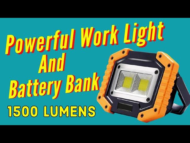 1500 Lumens Rechargeable LED Work Light Battery Bank Better Than Harbor Freight Braun Work Light