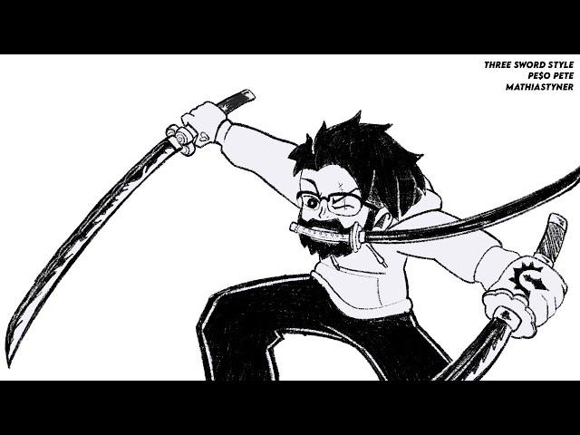 PE$O PETE - THREE SWORD STYLE! (OFFICIAL LYRIC VIDEO) [ONE PIECE]