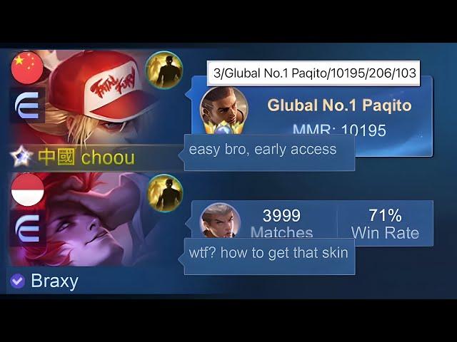 PAQUITO KOF SKIN + FAKE TOP GLOBAL PRANK GONE WRONG!! - Mobile Legends