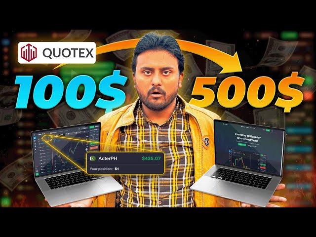 Live 100$ to 500$ | Live Trading Profit in Quotex | Quotex Profitable Strategy | Beginner Strategy