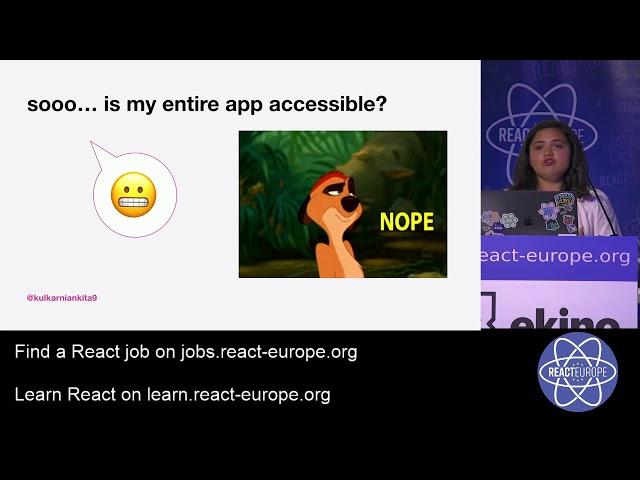 Accessibility 360 - Web to Mobile - Ankita Kulkarni aka @kulkarniankita9 at @ReactEurope 2019