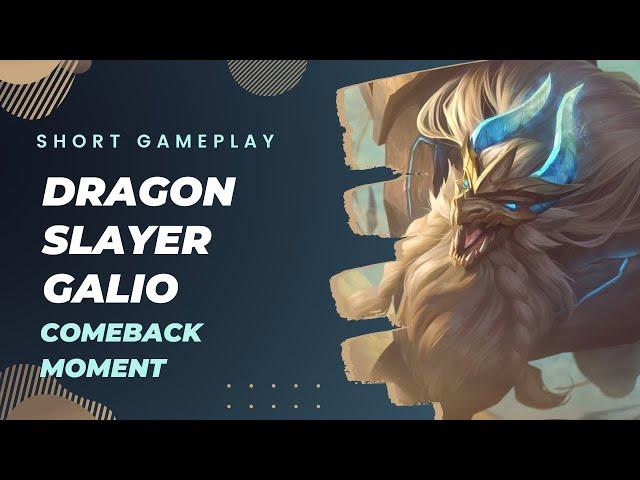 Short Gameplay Comeback Moments Dragon Slayer Galio #crashedgamerz #riotgames #lolwildrift