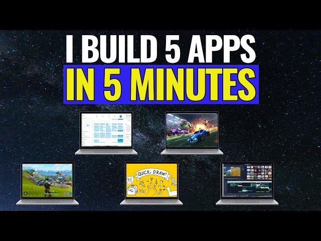 Can I build 5 apps in 5 minutes with AI? (Cursor, no-code)