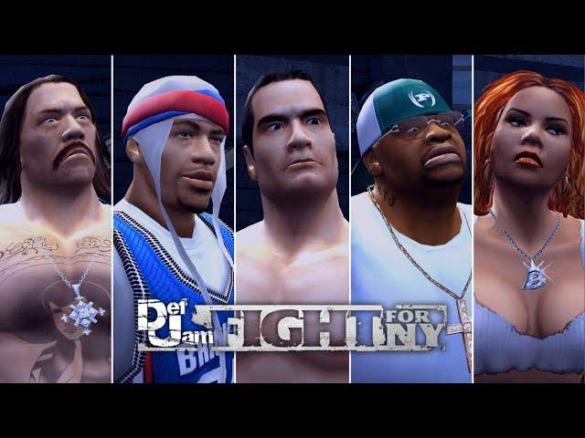 Def Jam Fight for NY - All Blazin Moves (All Characters) Intros & Win Poses