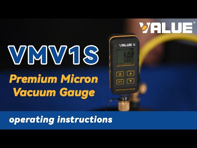 VALUE VMV1S Premium Micron Vacuum Gauge operating instructions