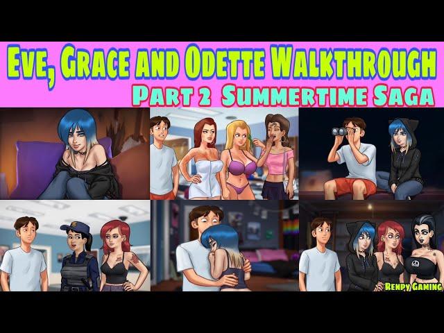 #2 Eve, Grace and Odette Walkthrough Summertime Saga 0.20.1 part 2 || Eve Summertime Saga