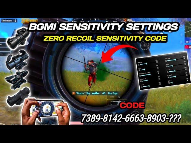 2024 NO RECOIL SENSITIVITY | ZERO RECOIL SENSITIVITY CODE | BGMI BEST SENSITIVITY SETTINGS