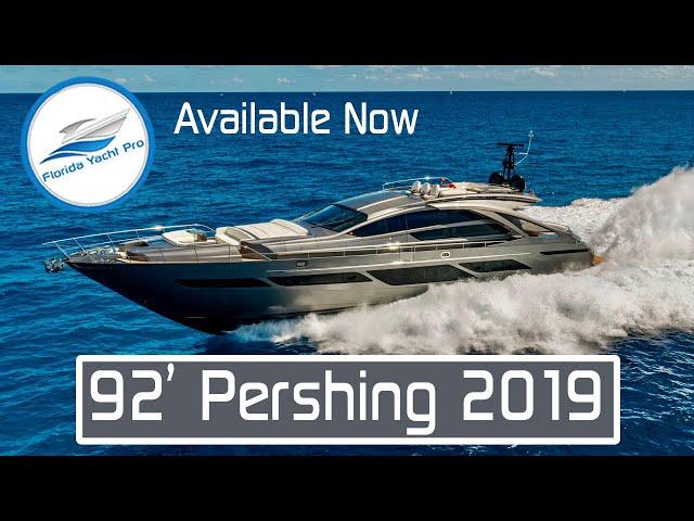 92' Pershing 2019 - Walkthrough PERSHING 9X on Display @ 2022 PB Boat Show - Available for $8.5M