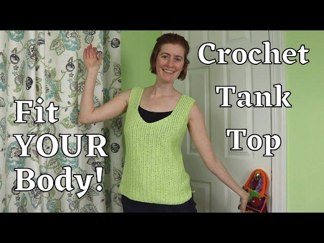 How to Crochet a Tank Top that Fits YOUR Body! Truboo Yarn Crochet Tank Top Tutorial